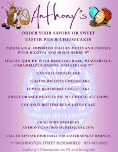 Anthony’s Easter Pies & Cheesecakes
