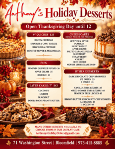 Anthony’s Holiday Desserts | Thanksgiving